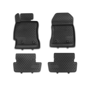 Toyota 86 Floor Mats - Omac - Rubber TPE 4 Pcs - Black - '17-'20